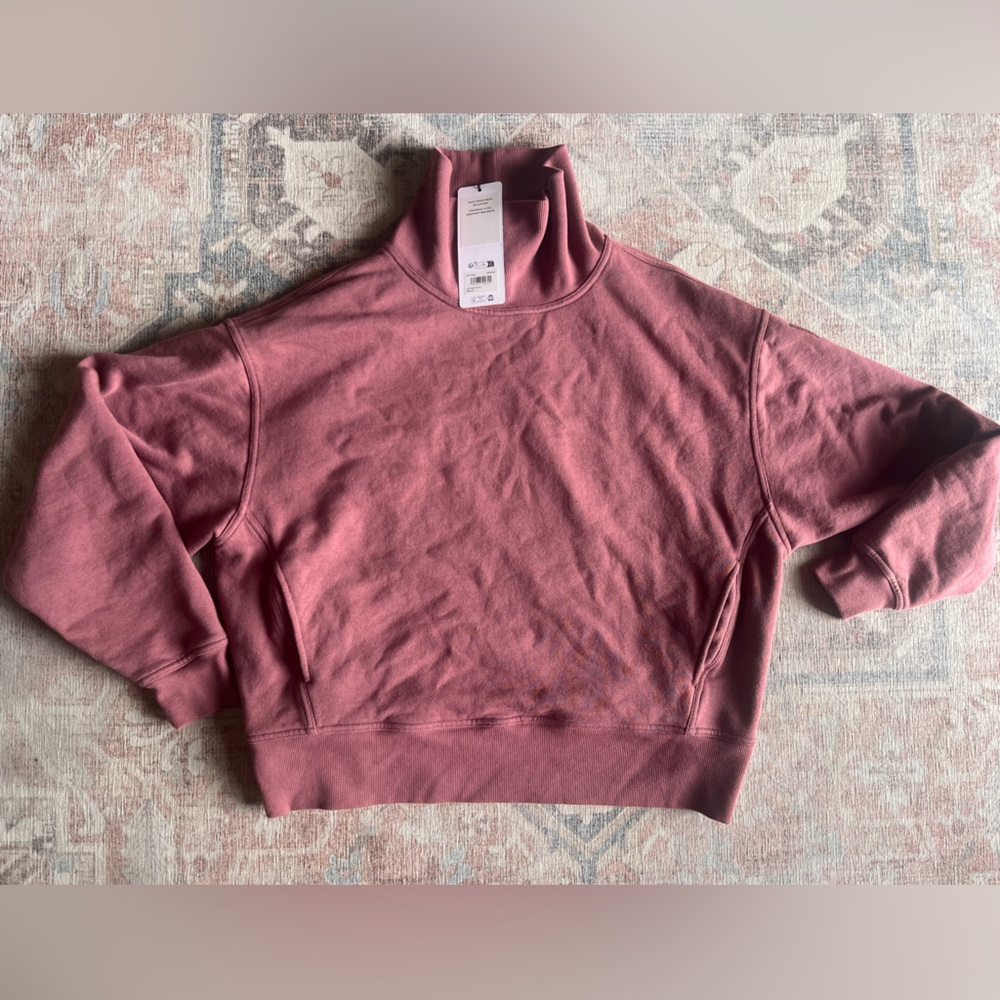Alo Womens Hazy Mock Neck Pullover Sizs Small